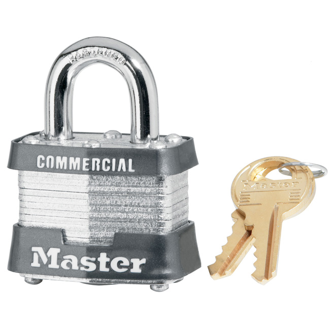 Master Lock 1-9/16 Inch (40mm) Laminated Steel Pin Tumbler Padlock (Keyed Alike) from GME Supply