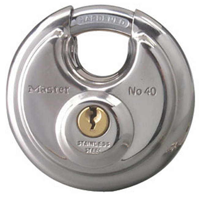 Master Lock 2-3/4 Inch (70mm) Stainless Steel Discus Padlock with Shrouded Shackle from GME Supply