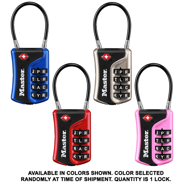 Master Lock 1-3/8 Inch (36mm) Set Your Own WORD Combination TSA-Accepted Luggage Lock with Flexible Shackle from GME Supply
