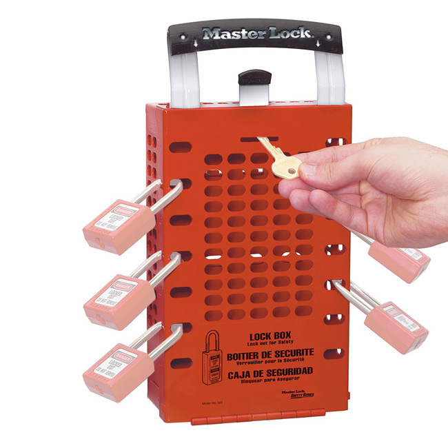Master Lock Latch Tight Red Group Lock Box (Wall-Mount or Portable) from GME Supply