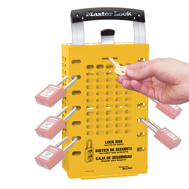 Master Lock Latch Tight Yellow Group Lock Box (Wall-Mount or Portable) from GME Supply