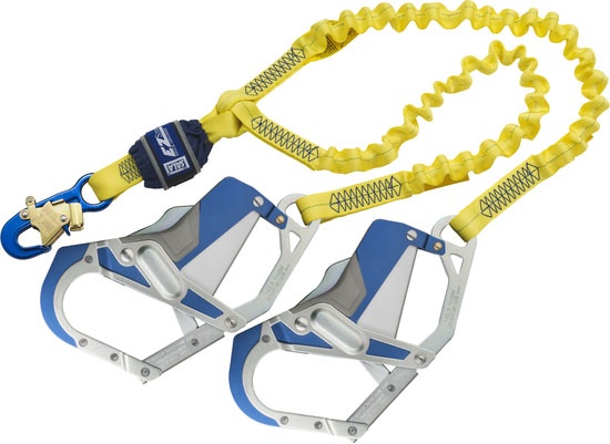 DBI Sala EZ-Stop Twin Leg Shock Absorbing Lanyard with Comfort Grip Hooks from GME Supply