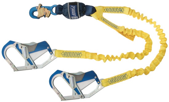 3M DBI Sala Force2 Elastic Shock Absorbing Twin Leg Lanyard with Comfort Grip Hooks from GME Supply