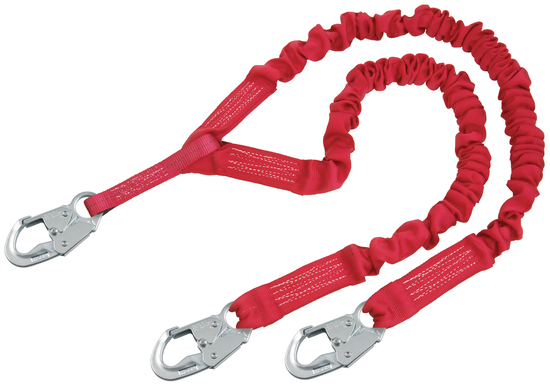 3M Protecta Pro Stretch Shock Absorbing Twin Leg Lanyard with Snap Hooks from GME Supply