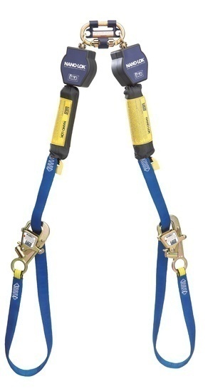 DBI Sala Nano-Lok Web Tie-Back Twin Leg Quick Connect SRL 3101374 from GME Supply