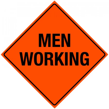 Bone Safety 'Men Working' Non-Reflective Sign  from GME Supply