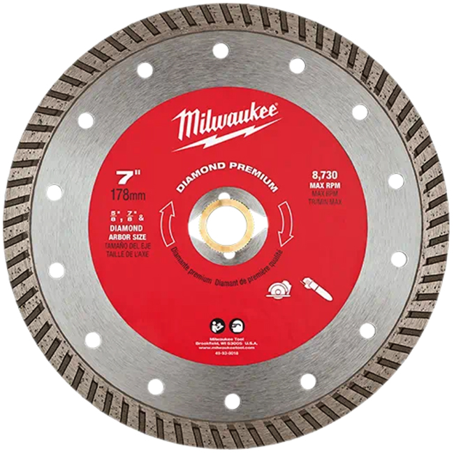 Milwaukee Diamond Premium Turbo Blade from GME Supply