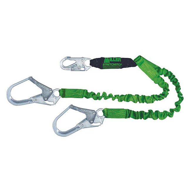Honeywell Miller 6 Foot Shock-Absorbing StretchStop Twin Leg Lanyard from GME Supply