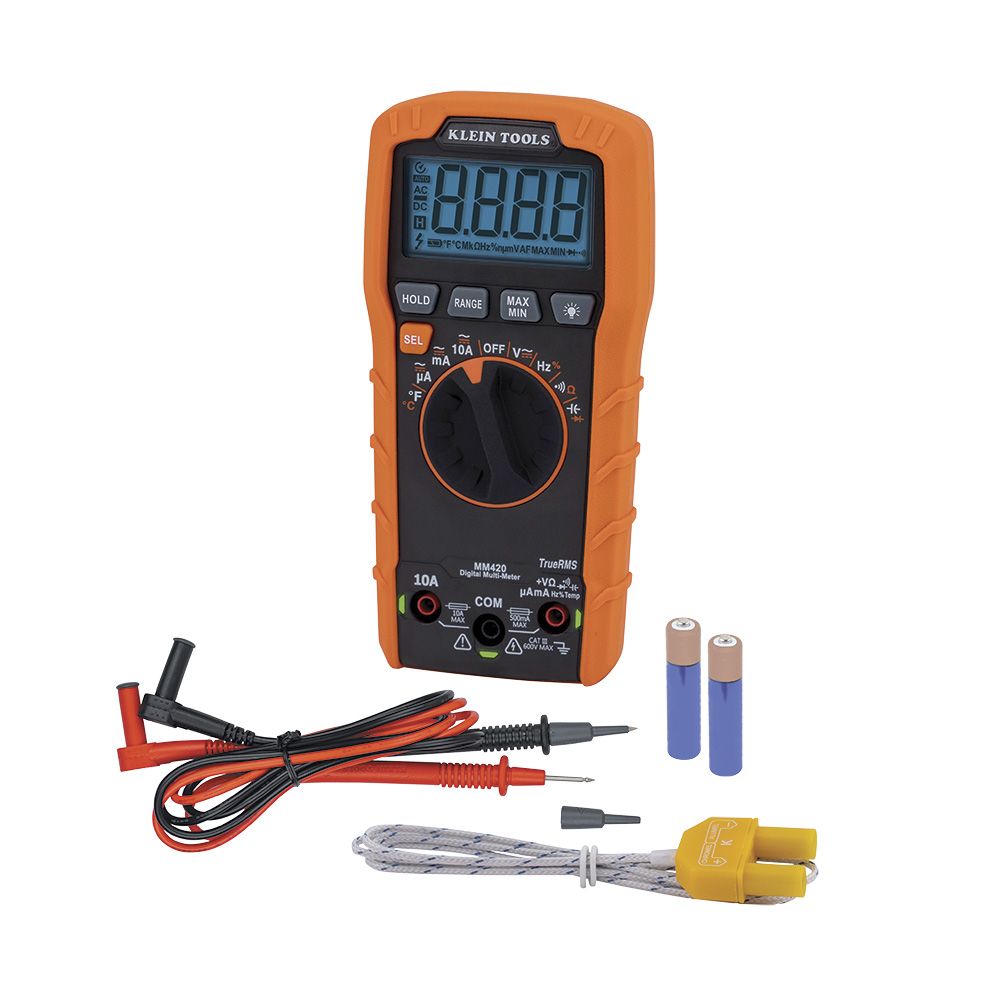 Klein Tools MM420 Digital Multimeter with TRMS Auto-Ranging from Columbia Safety