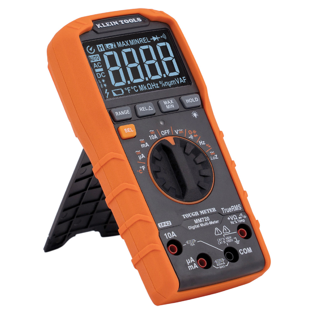 Klein Tools MM720 Digital Multimeter TRMS Auto-Ranging 1000V Temp Low Impedance  from GME Supply