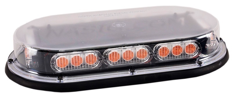 North American Signal Micro Mini LED Bar/Upgrade Optics-Magnetic-Amber from GME Supply