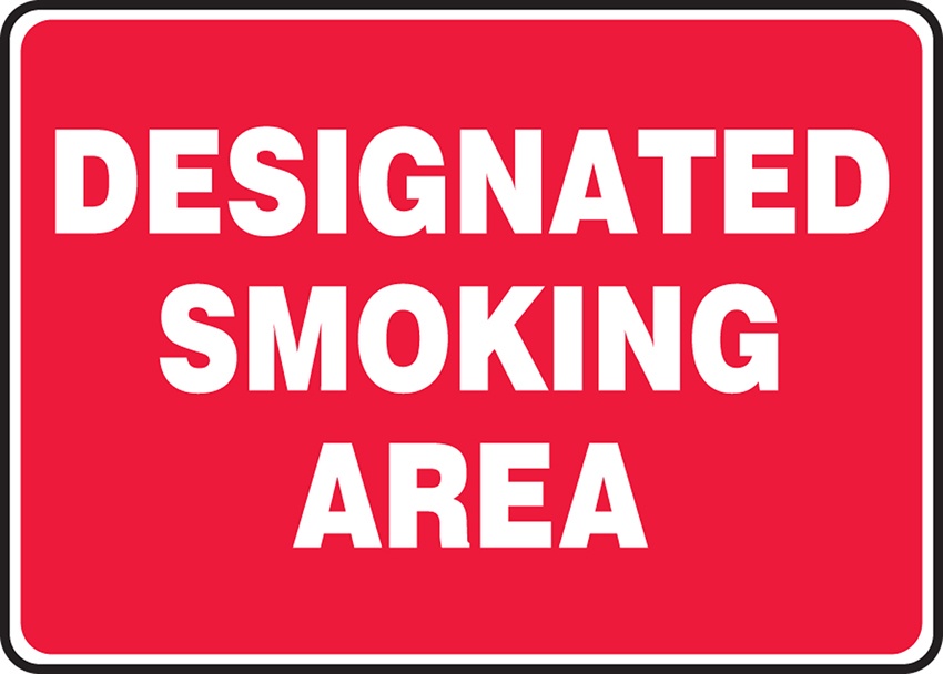 Accuform Designated Smoking Area Sign from GME Supply