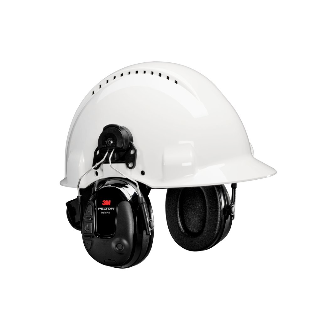 3M PELTOR ProTac III Slim Headset, Black, Hard Hat Attachment from GME Supply