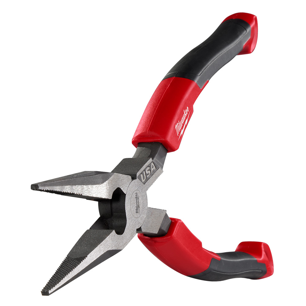 Milwaukee 8-Inch Long Nose Comfort Grip Pliers from Columbia Safety