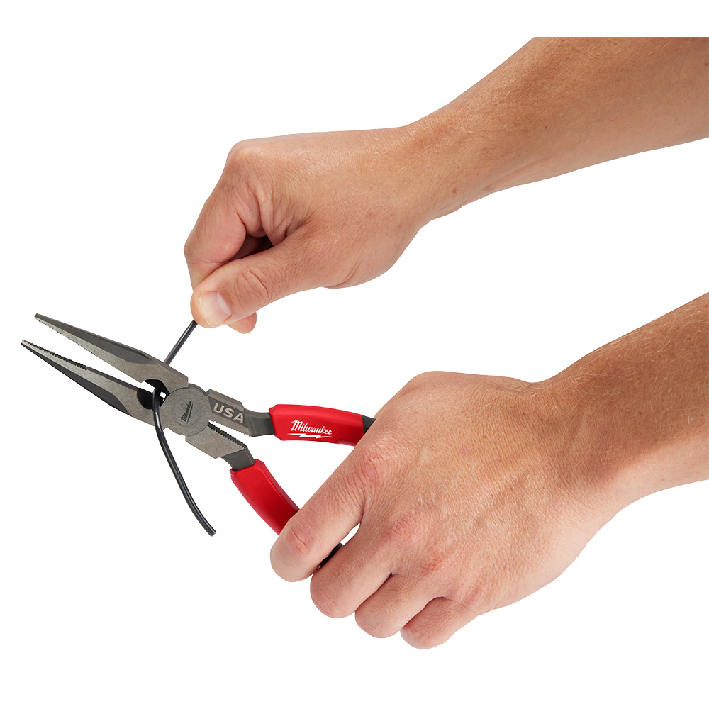 Milwaukee 8-Inch Long Nose Comfort Grip Pliers from Columbia Safety