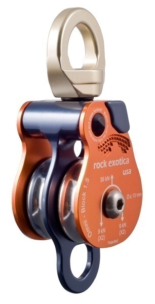 P51 Rock Exotica Omni-Block Swivel Double Pulley, 1.5" from Columbia Safety