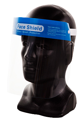 Clear Medical Full Face Protection Shield with Elastic Band  from GME Supply