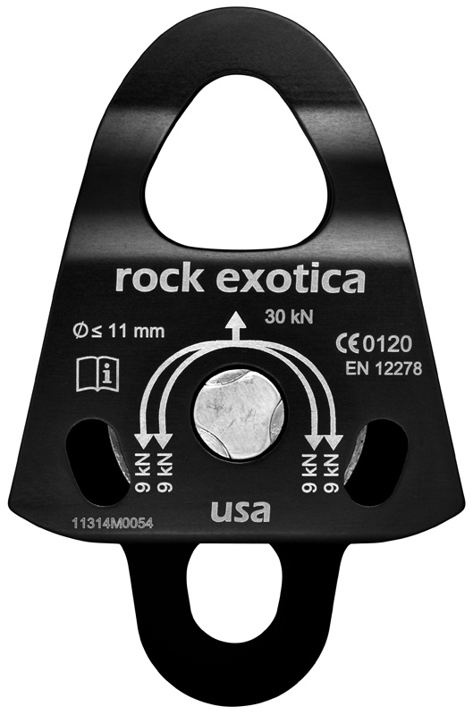 Rock Exotica P21D Double Sheave Machined Mini Pulley (Black) from GME Supply
