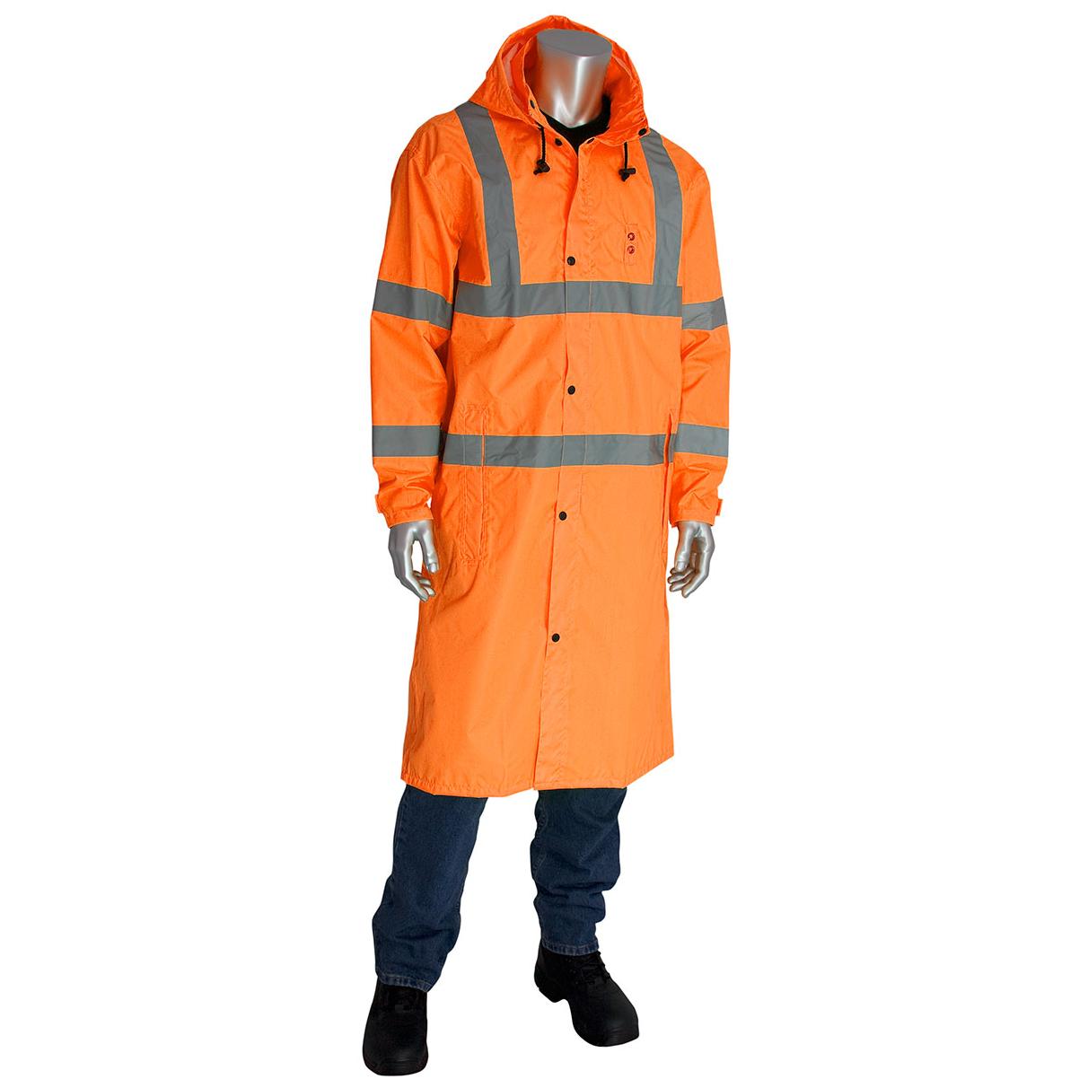 PIP 353-1048 Type R Class 3 Value All Purpose 48" Raincoat - Orange from GME Supply