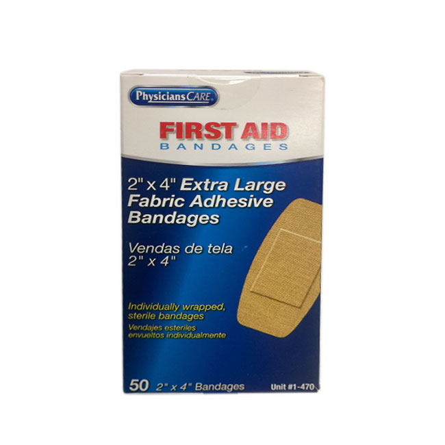 First Aid Only 2 inch x 4.5 inch Latex Free Woven Bandages (50 Pack) from GME Supply