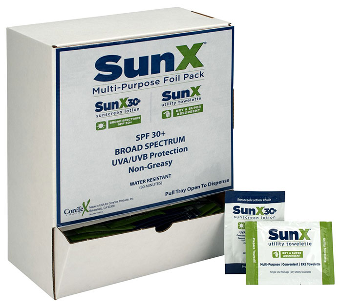 First Aid Only SunX30 Lotion and Wipe Combo Pack, 50/Box from GME Supply