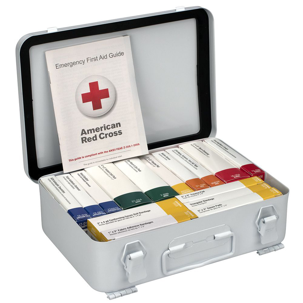 First Aid Only ANSI A 25 Person 16 Unit Metal ANSI 2021 Compliant First Aid Kit from GME Supply
