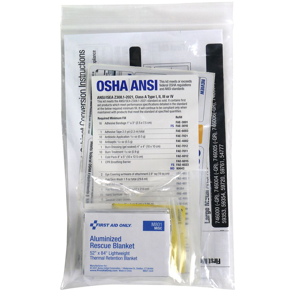 First Aid Only SmartCompliance ANSI 2021 First Aid Conversion Kit (Class A) from GME Supply