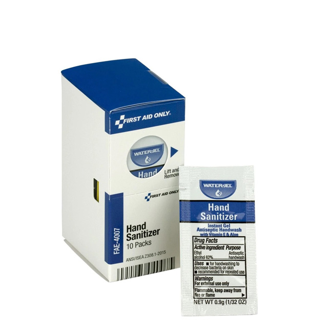 First Aid Only SmartCompliance Refill Hand Sanitizer Packets, 10/box from GME Supply