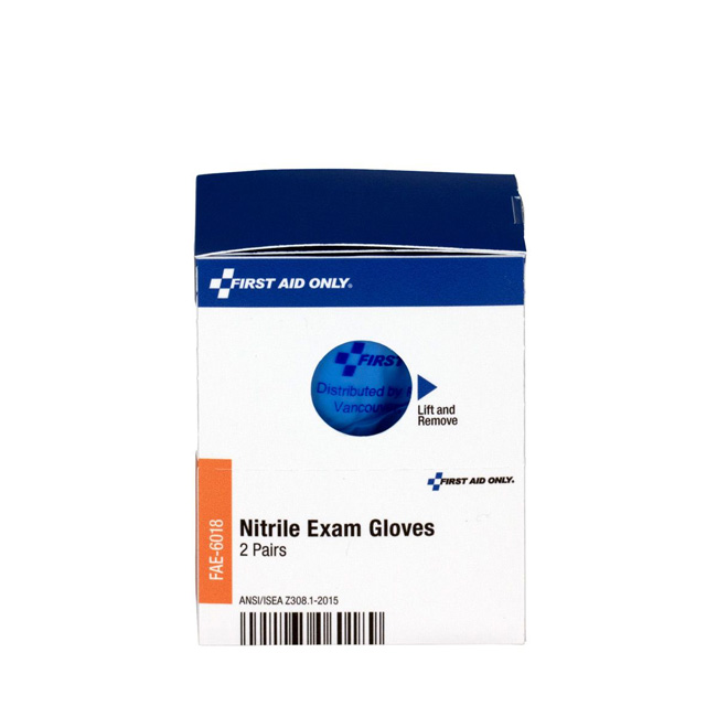 First Aid Only SmartCompliance Refill Nitrile Gloves, 2 Pairs Per Box from GME Supply