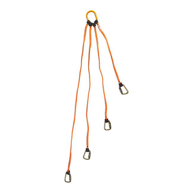 Four Leg 500 lb Capacity Lifting Bridle with Carabiners from GME Supply
