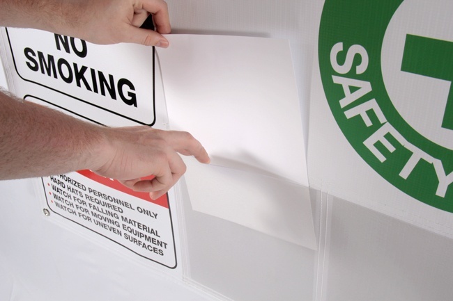 Job Site Safety Banner with Pockets from GME Supply