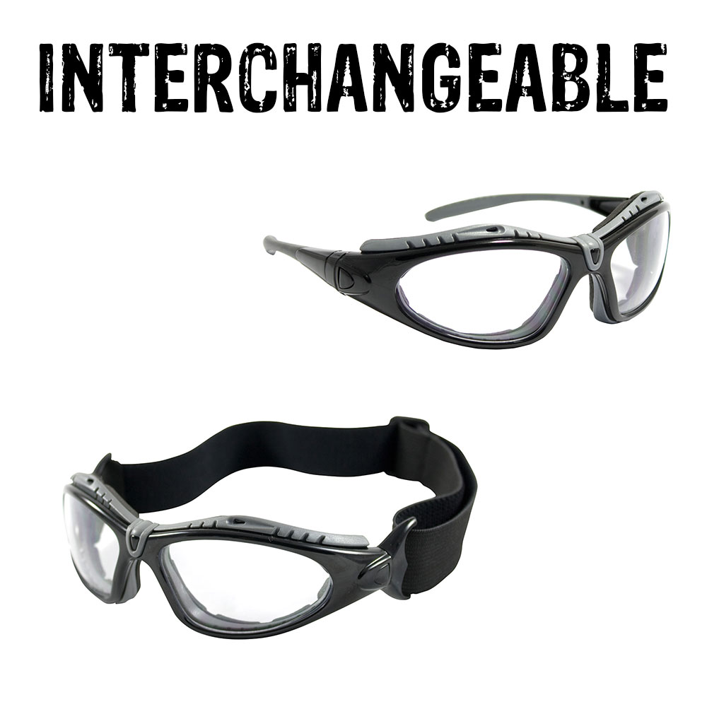 Bouton Fuselage Clear Lens Interchangeable Temple Safety Glasses from GME Supply