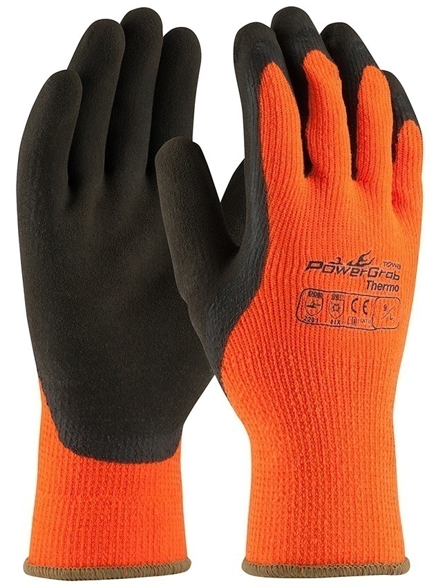 PowerGrab Thermo Hi-Vis Orange Acrylic A2 Cut Level Gloves from GME Supply