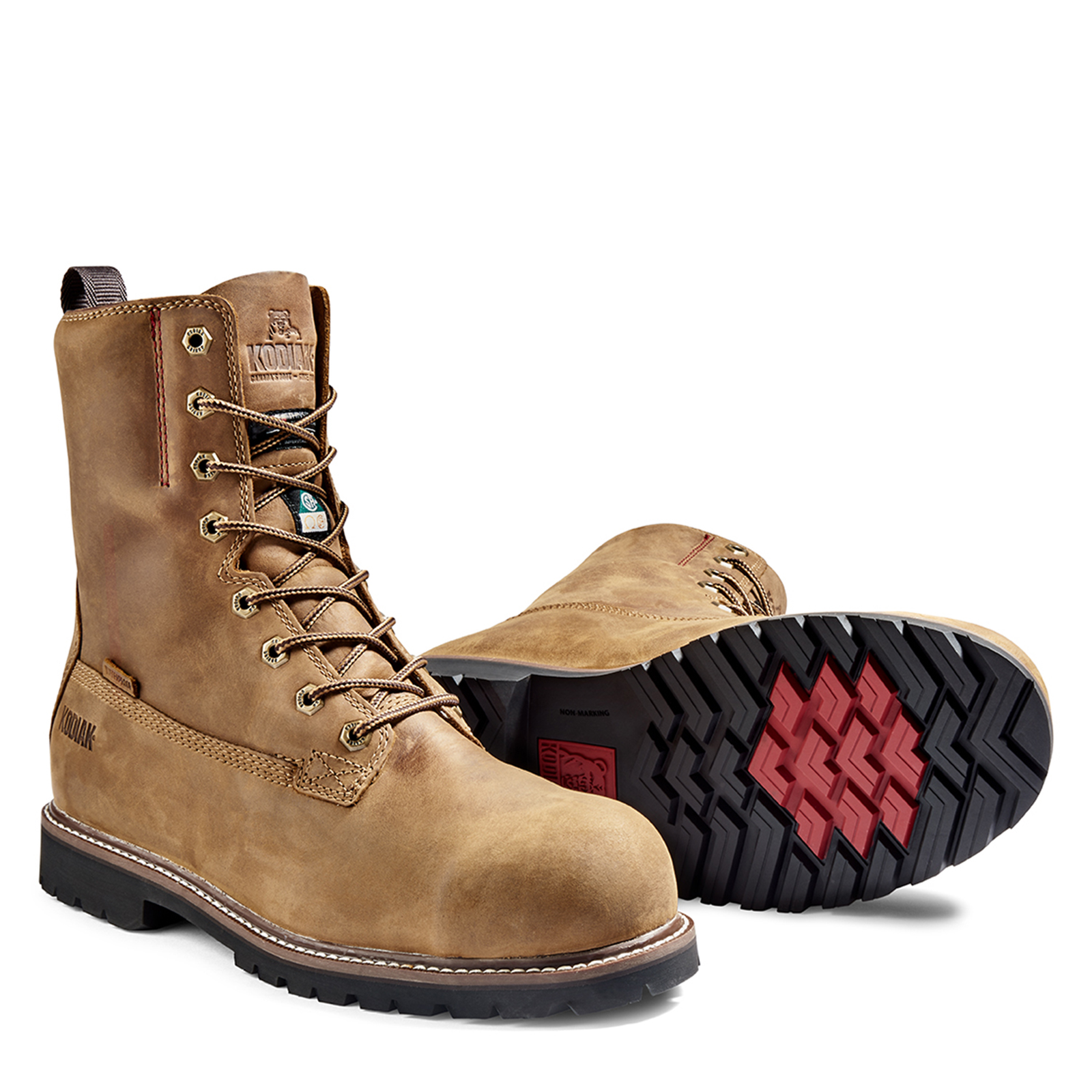 Kodiak KD0A4NLSBRN Mens McKinney 8in Composite Toe Work Boot from GME Supply
