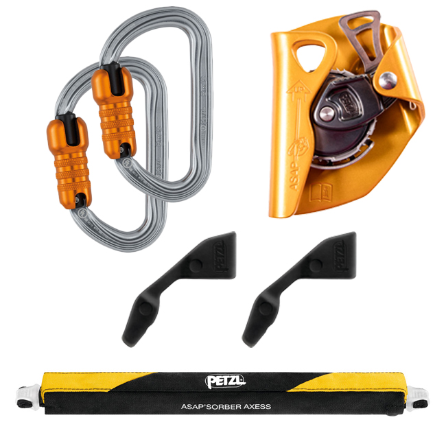  Petzl ASAP Kit with ASAP'SORBER Axess and Bm'D Carabiners from Columbia Safety