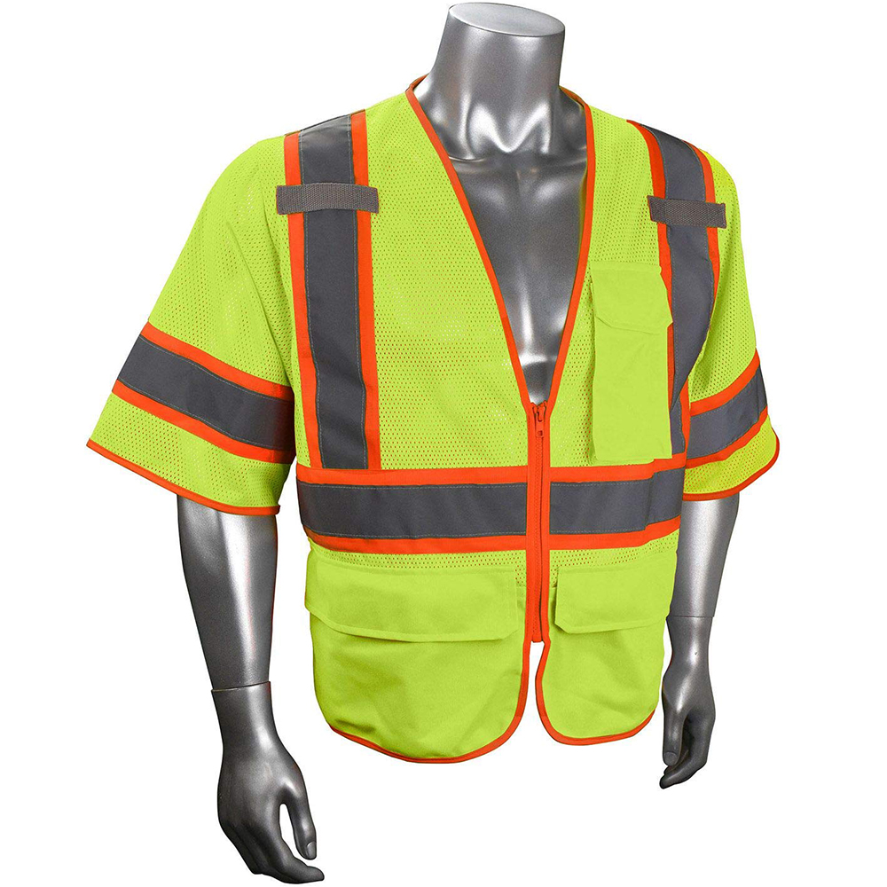 Radians Green Two Tone Class 3 Self Extinguishing Safety Vest from GME Supply