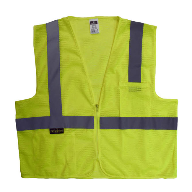 Radians SV2Z Economy Type R Class 2 Mesh Safety Vest with Zipper from GME Supply