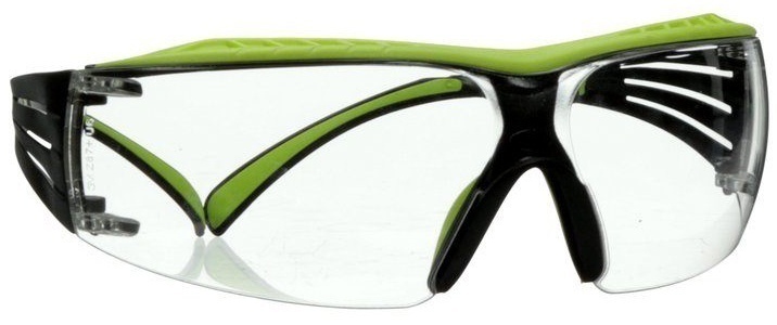 3M SecureFit 400 Series SF401XAS Safety Glasses with Green/Black Temples & Clear Anti-Scratch Lens (20 Pack) from GME Supply