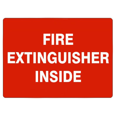Safehouse Signs Fire Extinguisher Inside Sticker from Columbia Safety