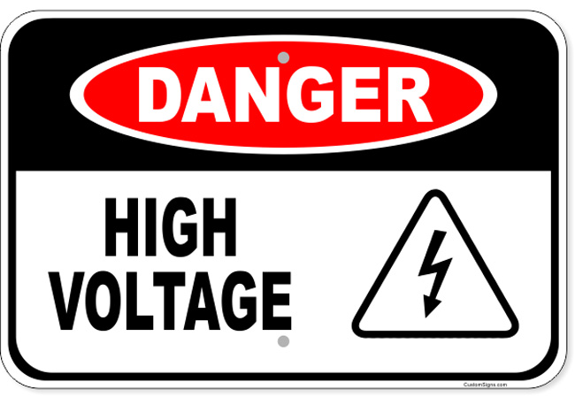 Accuform Signs Aluminum 'High Voltage' Sign from GME Supply