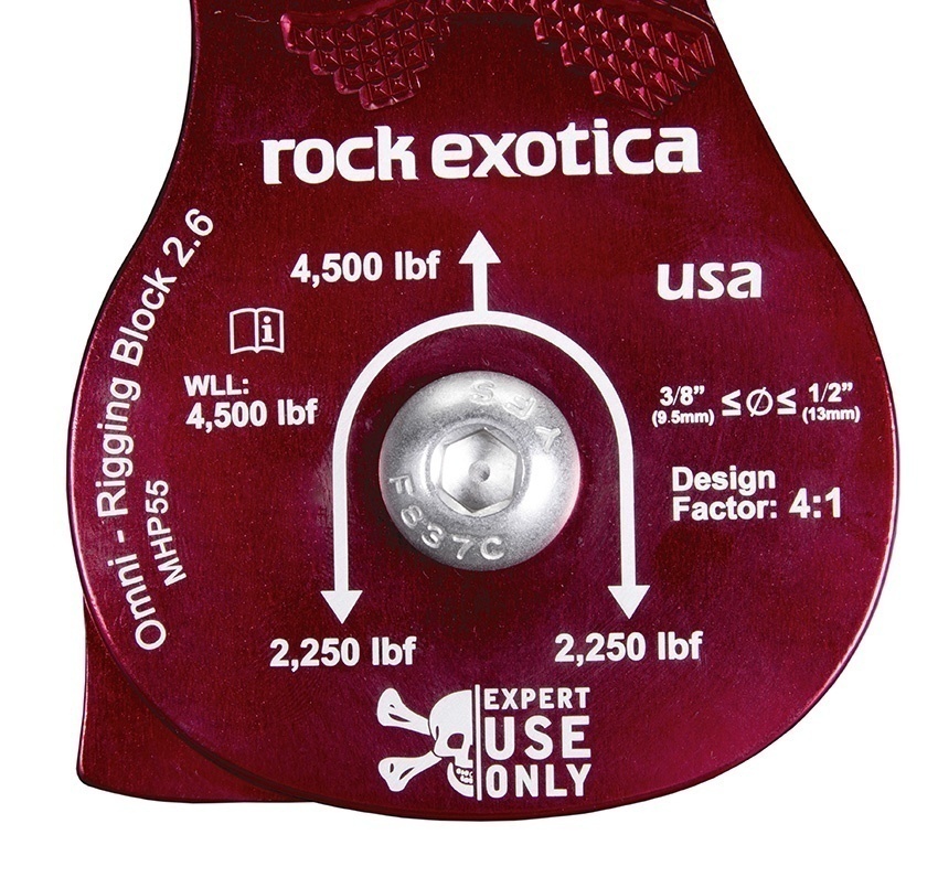 Rock Exotica Omni-Block 2.6 Inch Rigging Pulley / Material Handling Block from Columbia Safety