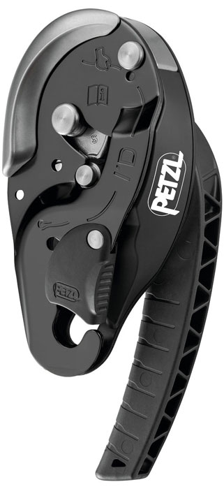 Petzl I'D S Self-Braking Descender (Black) from GME Supply