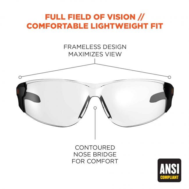 Ergodyne Skullerz SAGA Frameless Safety Glasses from GME Supply