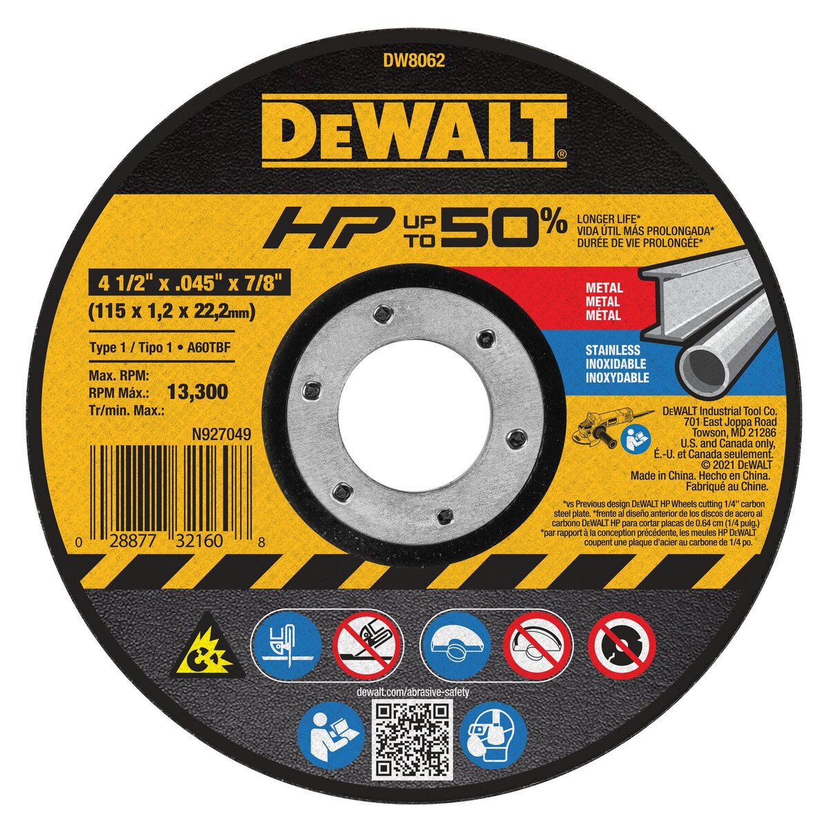 DEWALT High Performance Metal Cutting Wheel from GME Supply