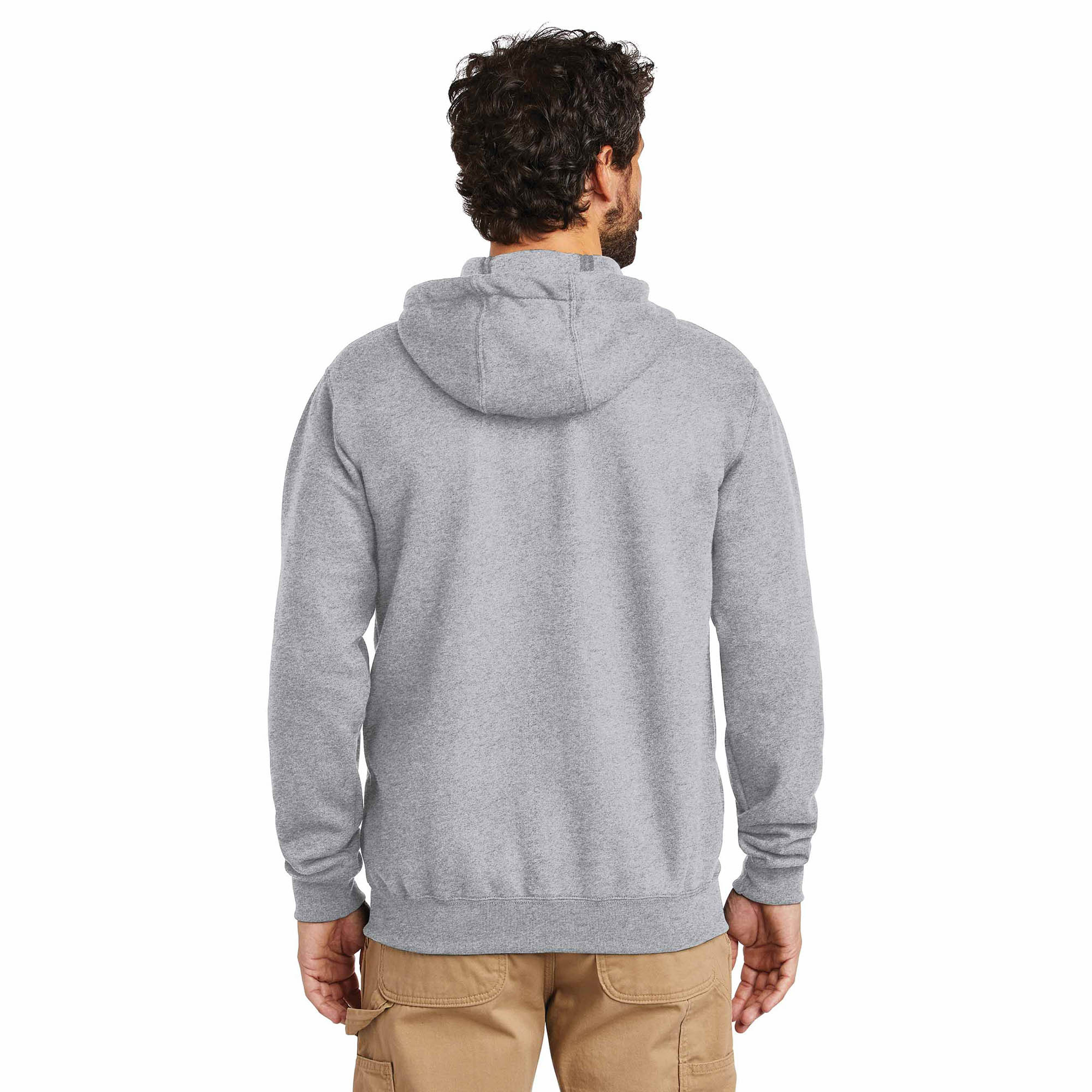 Carhartt K122 Midweight Hooded Zip-Front Heather Gray Sweatshirt from Columbia Safety