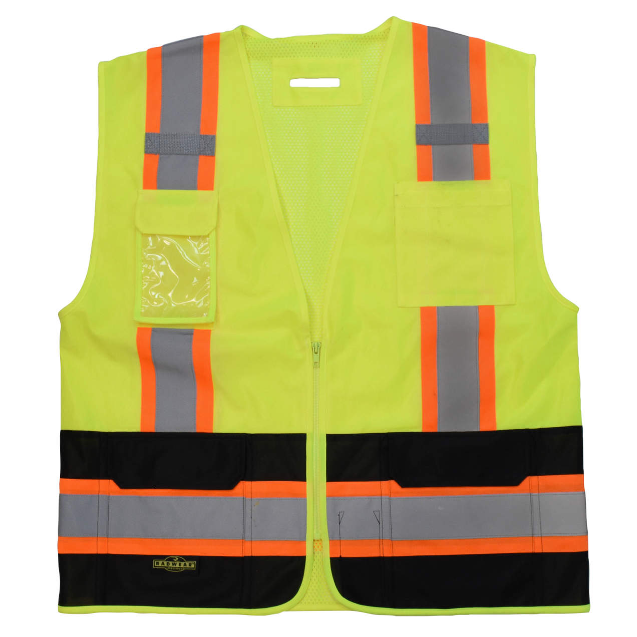 Radians SV6B Two Tone Surveyor Type R Class 2 Safety Vest - Hi-Vis Green / Black from GME Supply