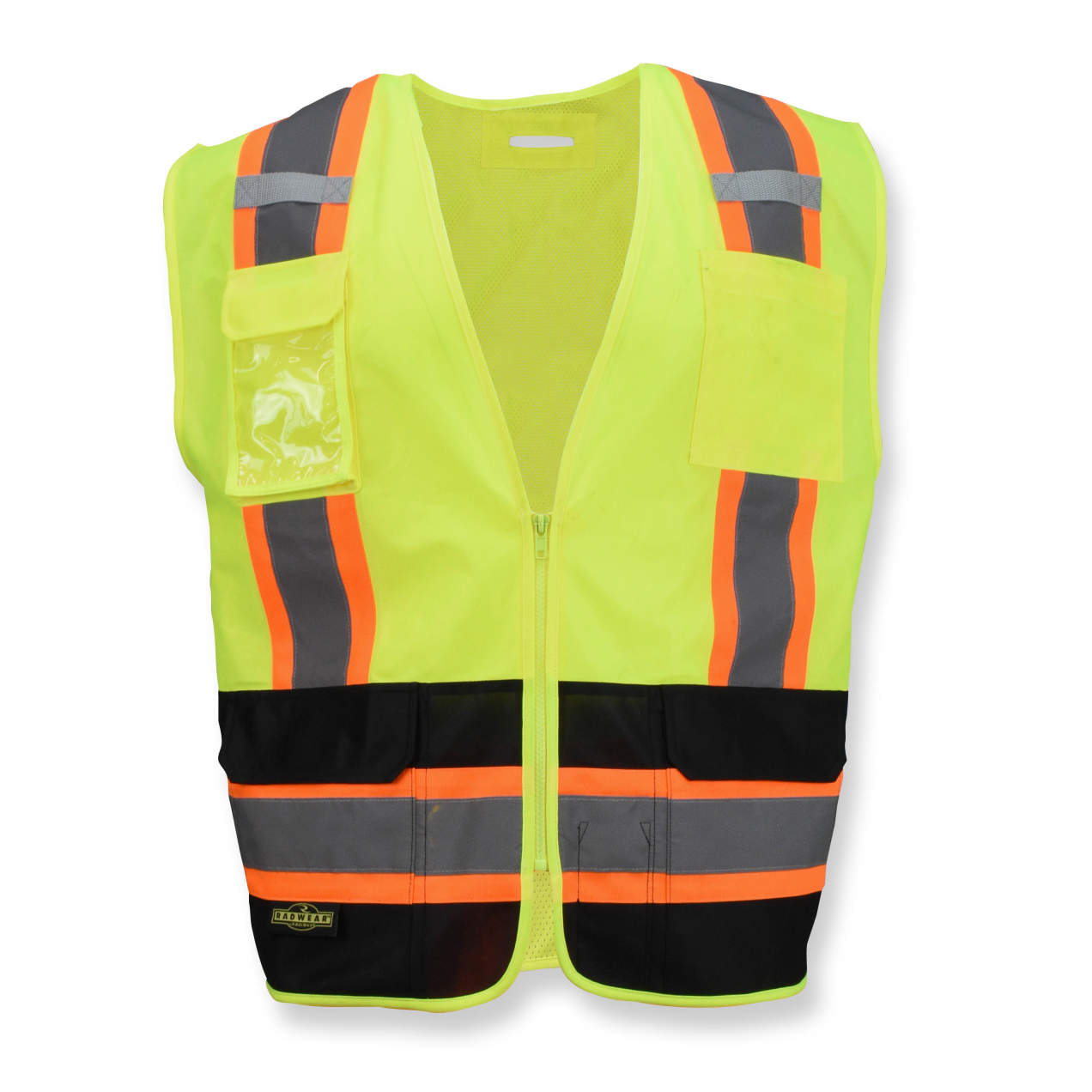 Radians SV6B Two Tone Surveyor Type R Class 2 Safety Vest - Hi-Vis Green / Black from GME Supply