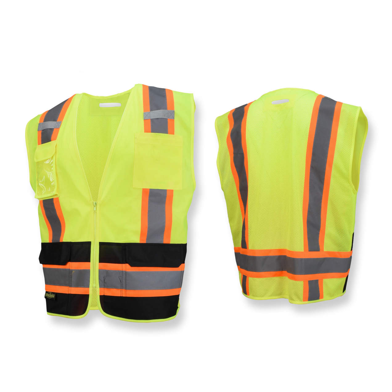 Radians SV6B Two Tone Surveyor Type R Class 2 Safety Vest - Hi-Vis Green / Black from GME Supply