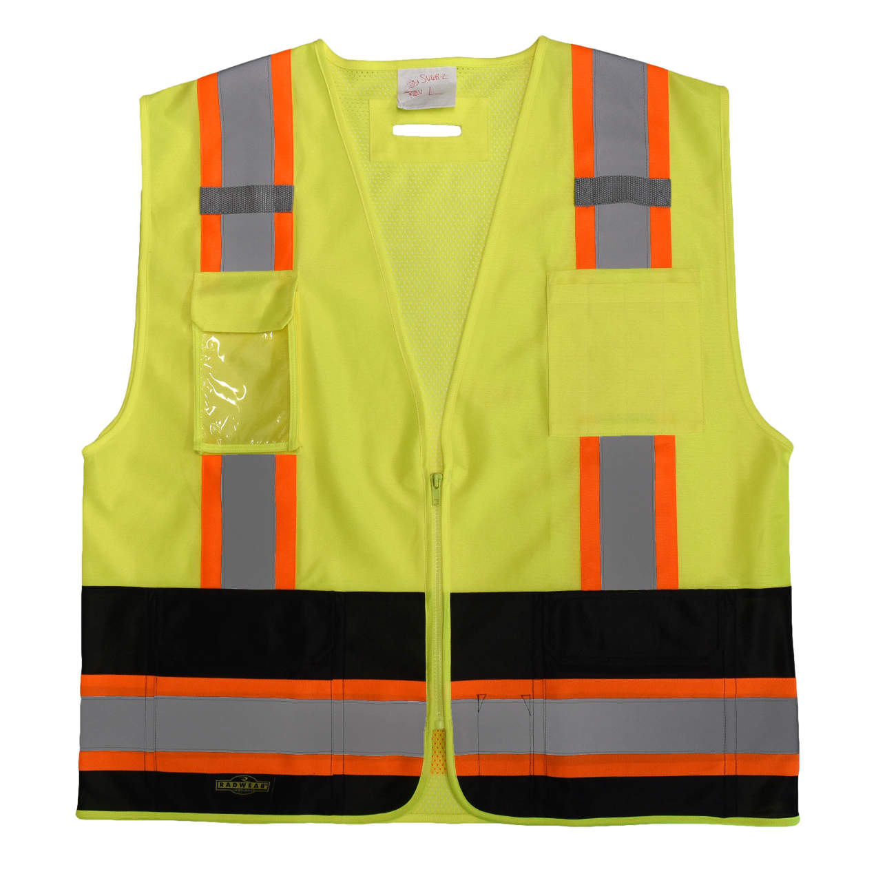 Radians SV6B Two Tone Surveyor Type R Class 2 Safety Vest - Hi-Vis Green / Black from GME Supply