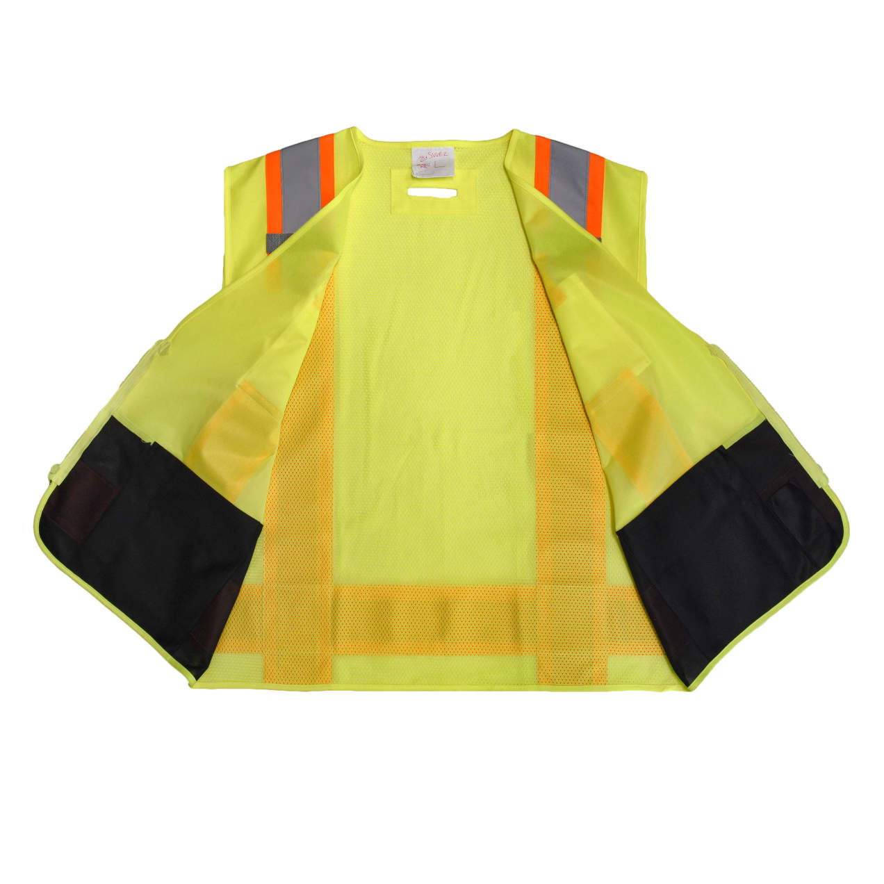 Radians SV6B Two Tone Surveyor Type R Class 2 Safety Vest - Hi-Vis Green / Black from GME Supply